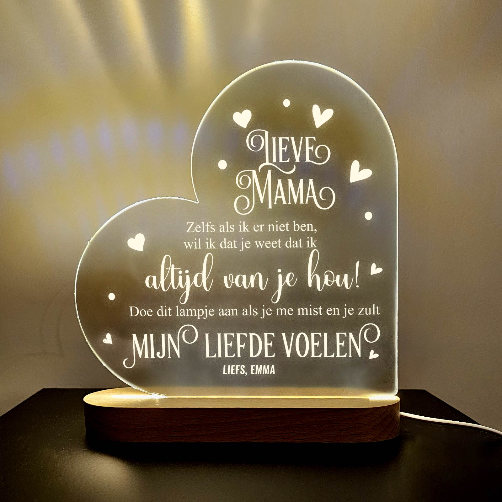 Als je me mist - Ledlamp - Bella Mia