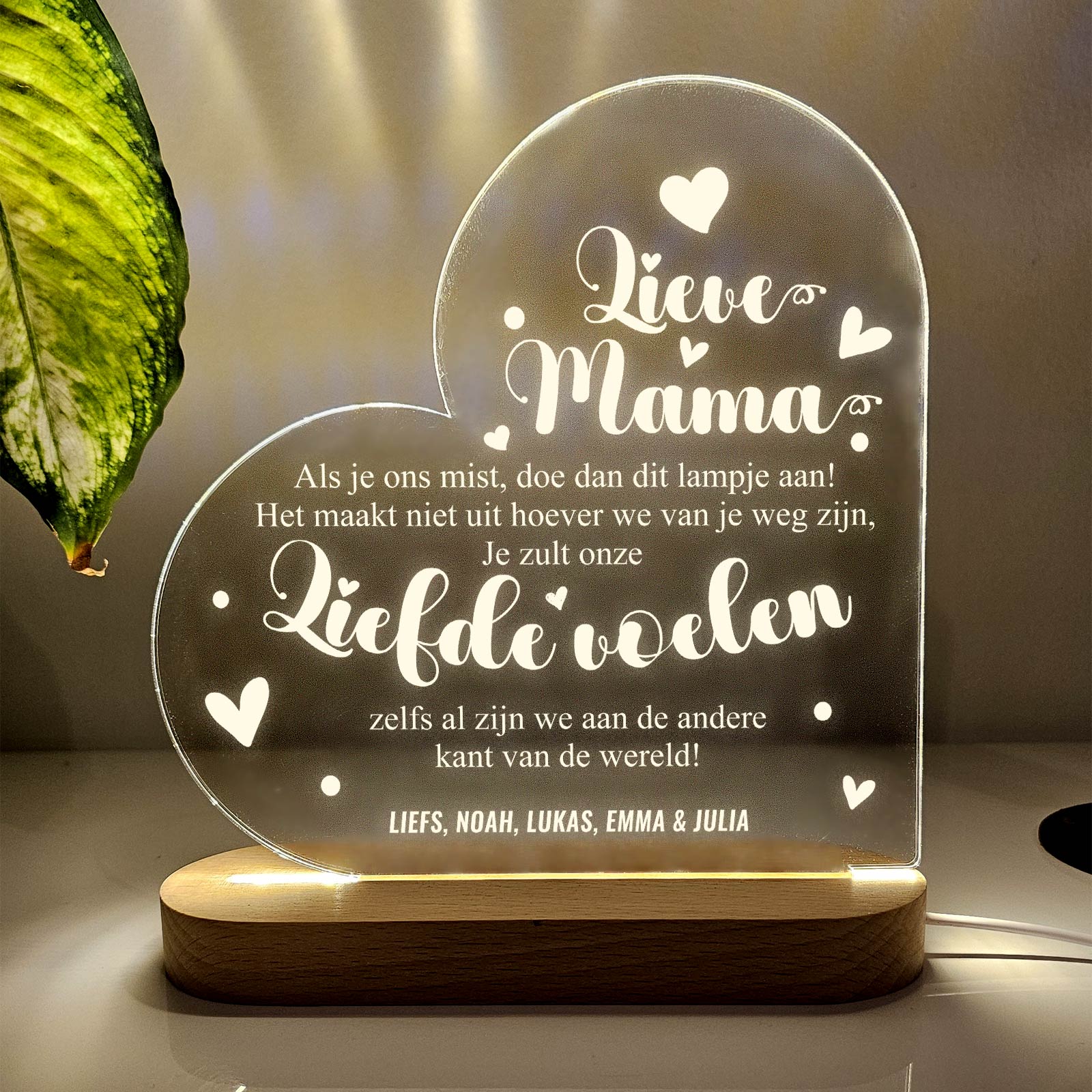 Als je ons mist - Ledlamp - Bella Mia