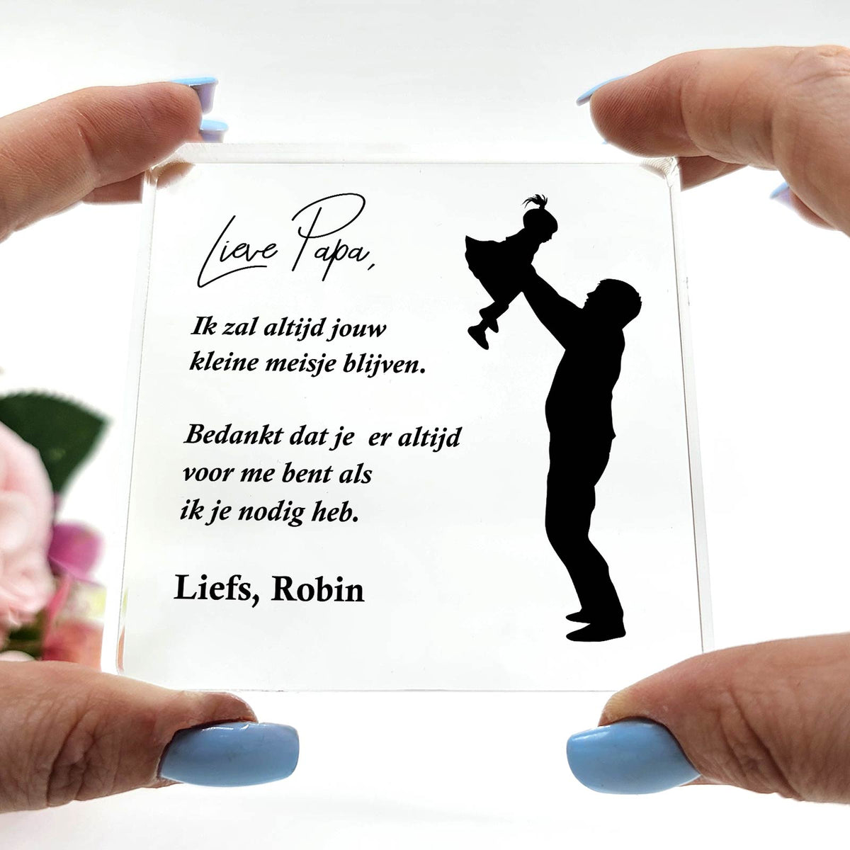 Altijd jouw kleine meisje - Plexi Glas Plaque - Bella Mia