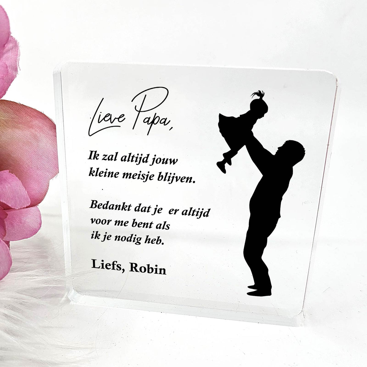 Altijd jouw kleine meisje - Plexi Glas Plaque - Bella Mia