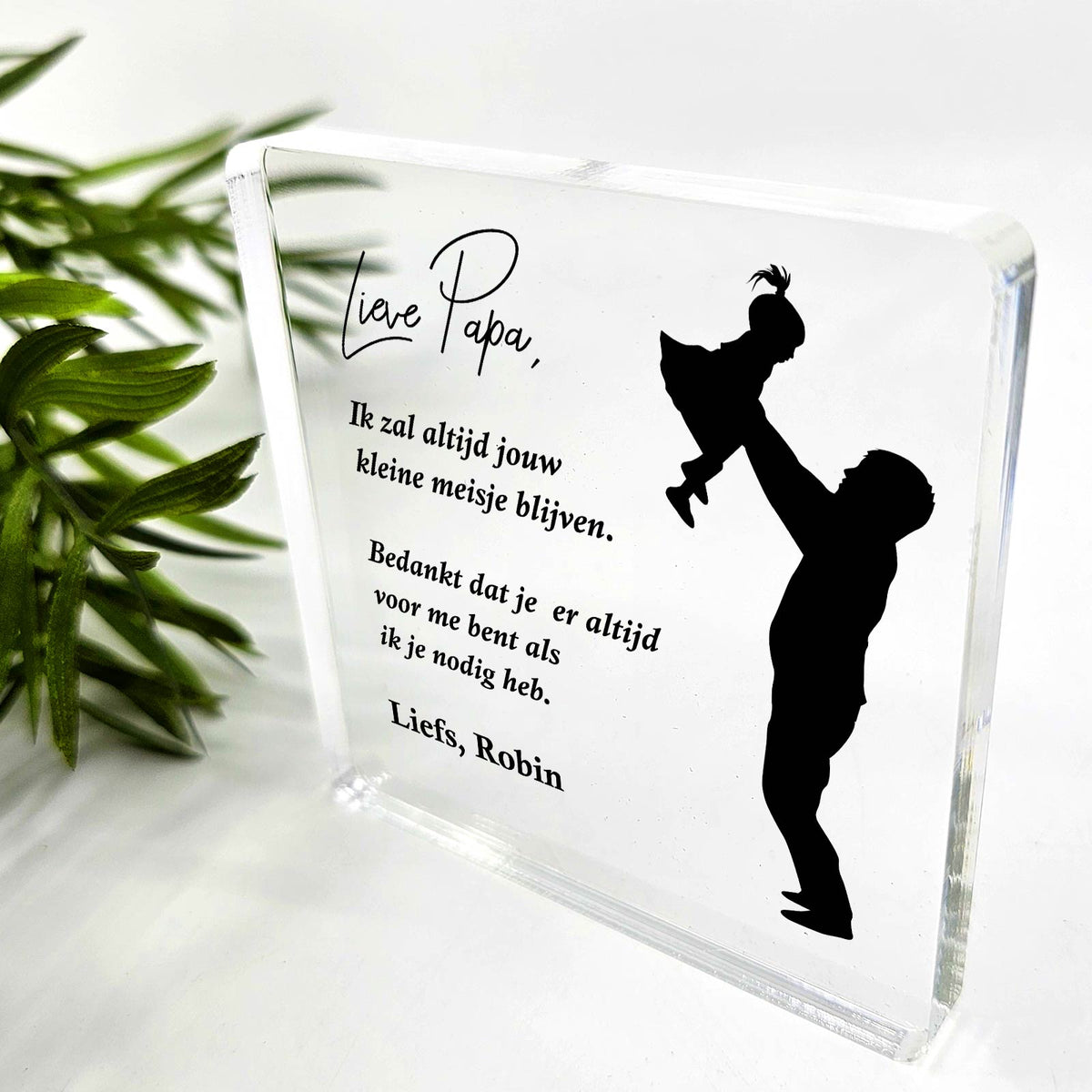 Altijd jouw kleine meisje - Plexi Glas Plaque - Bella Mia