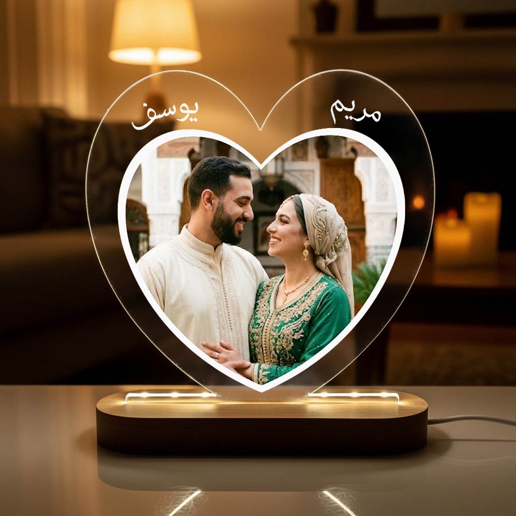 Arabische hart fotolamp - Bella Mia