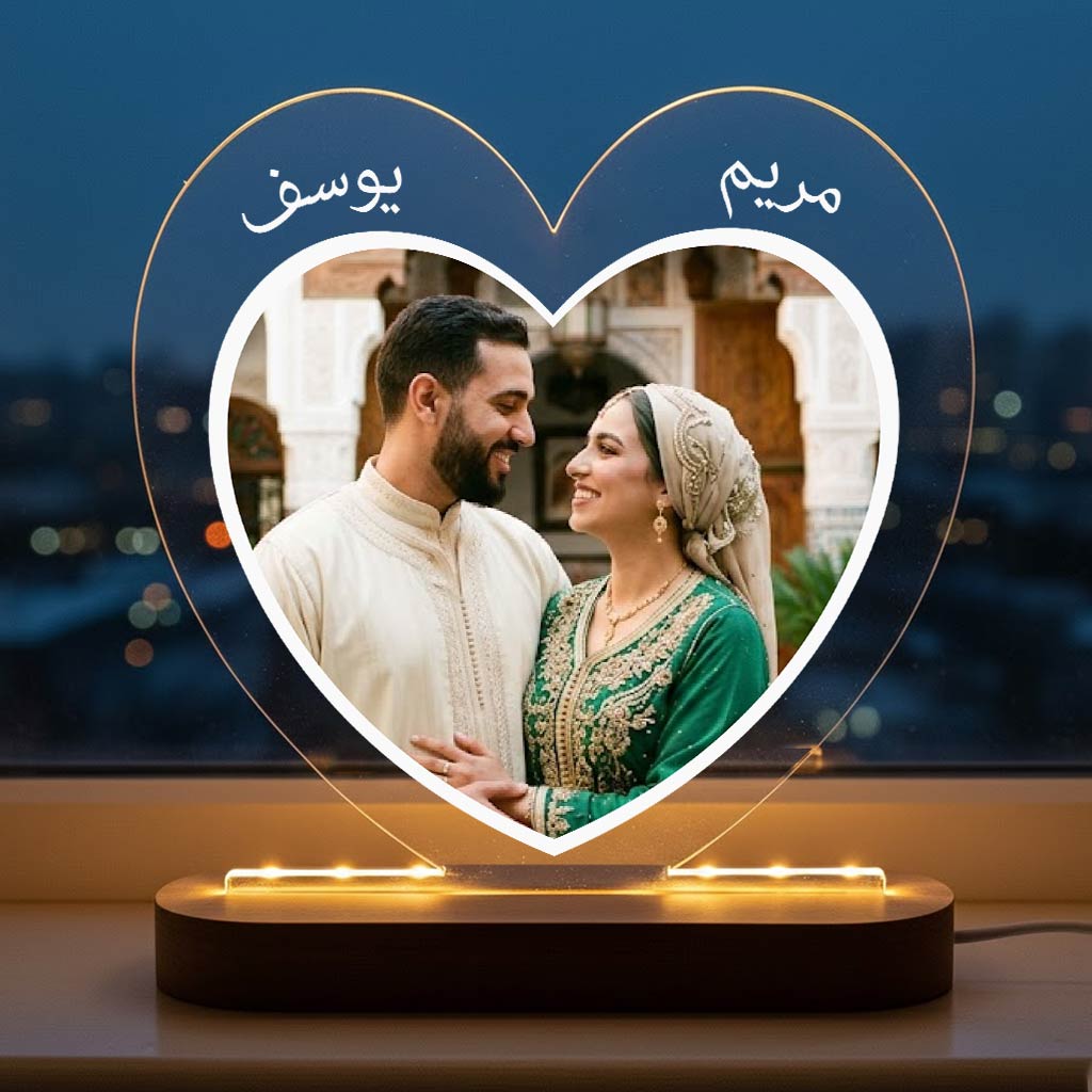 Arabische hart fotolamp - Bella Mia