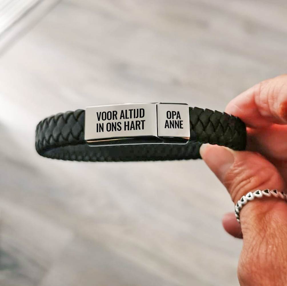 Armband met eigen tekst en namen - Bella Mia