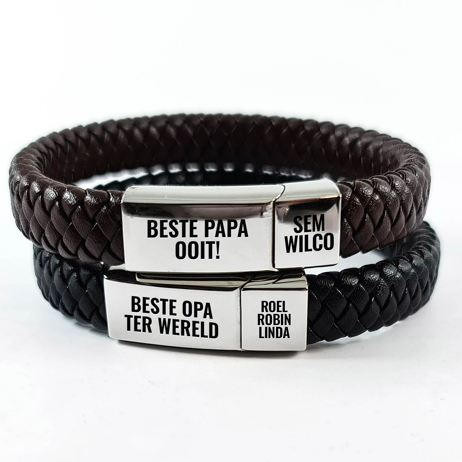 Armband met eigen tekst en namen - Bella Mia