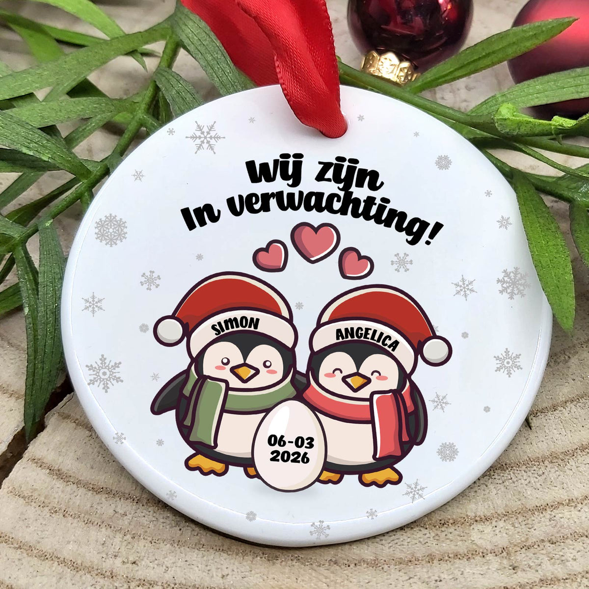 Baby op komst - Keramische Kerstbal - Bella Mia