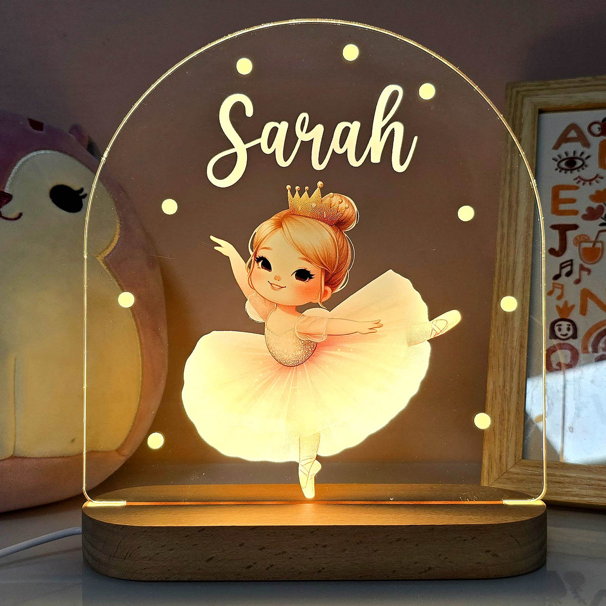 Ballerina - Nachtlampje met naam - Bella Mia