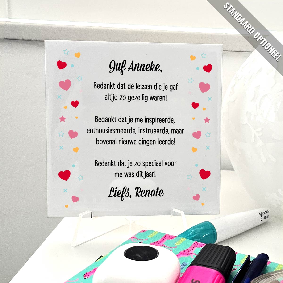 Bedankt dat je de tijd nam - Tegeltje - Bella Mia