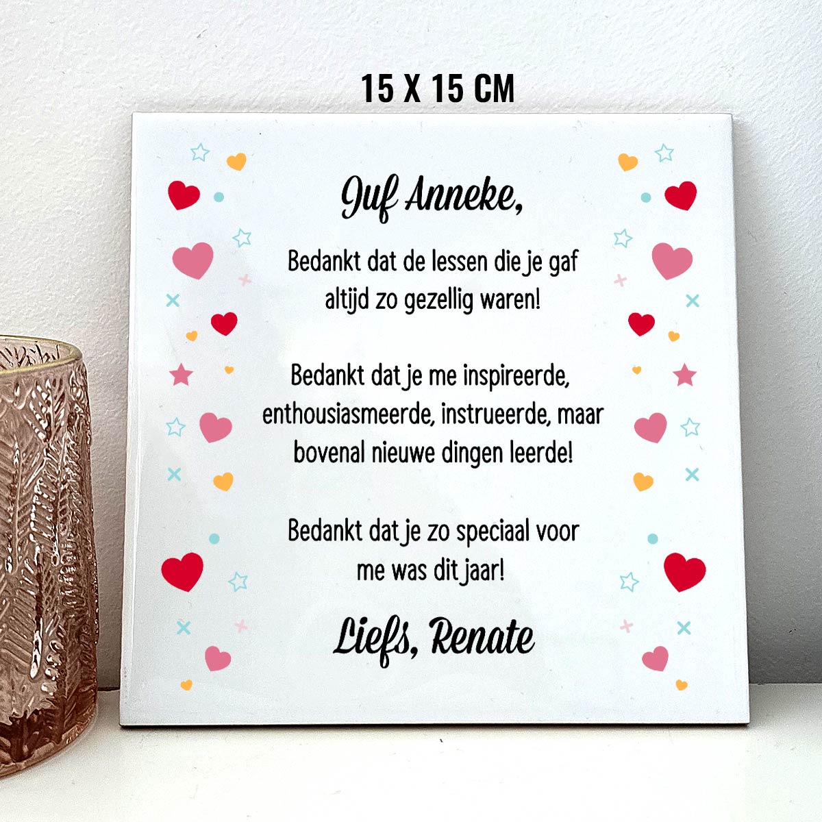 Bedankt dat je de tijd nam - Tegeltje - Bella Mia