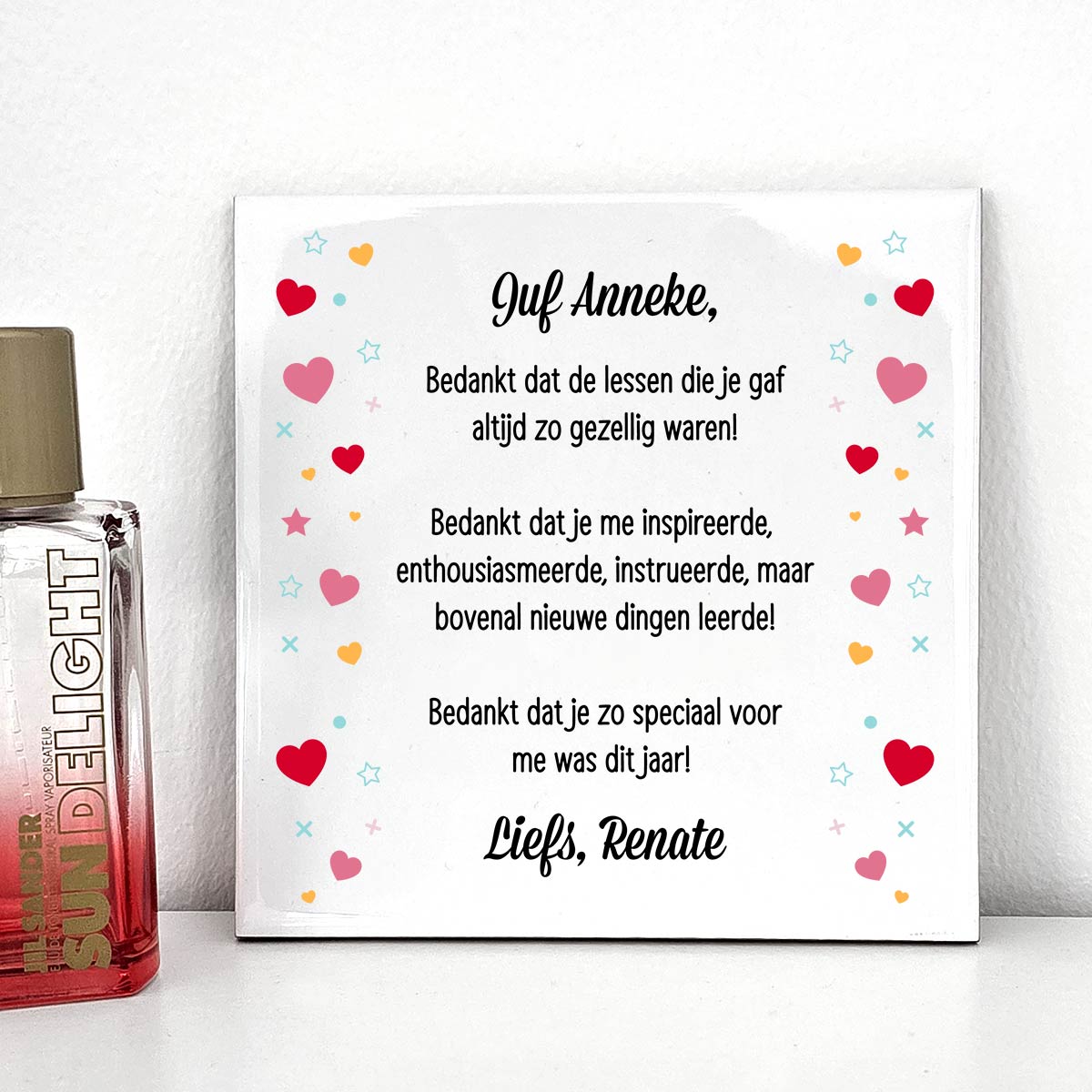 Bedankt dat je de tijd nam - Tegeltje - Bella Mia