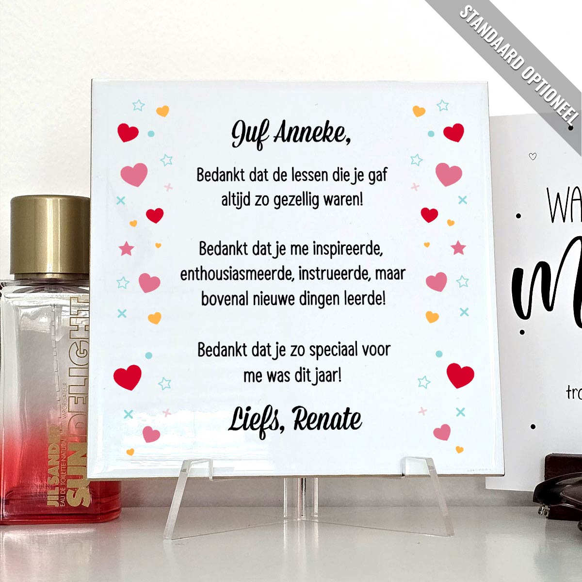 Bedankt dat je de tijd nam - Tegeltje - Bella Mia