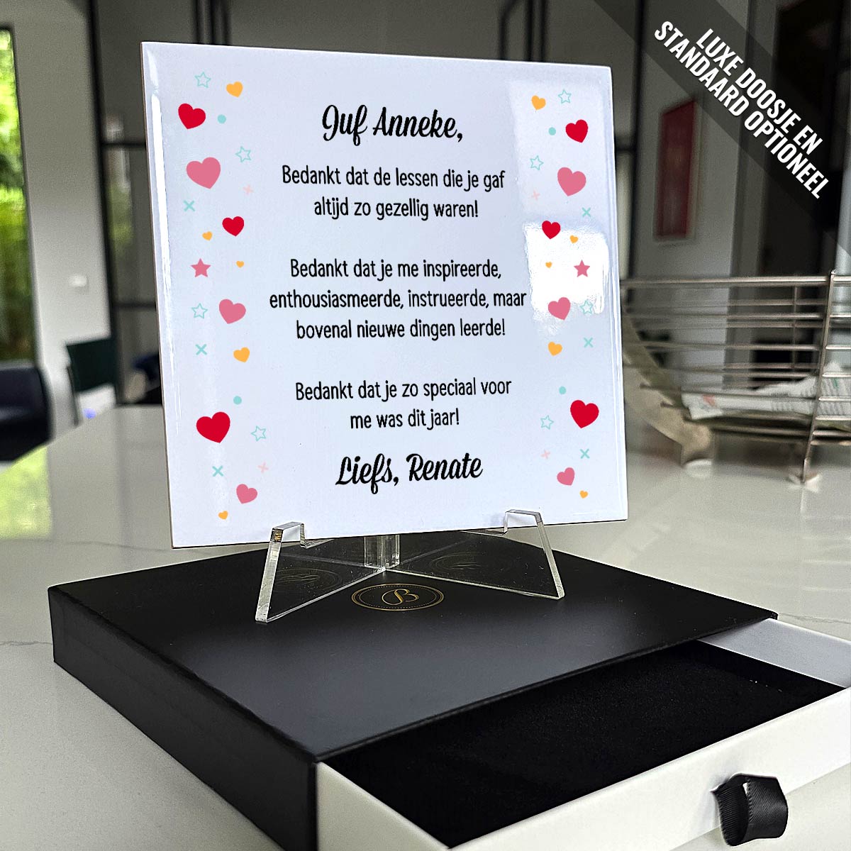 Bedankt dat je de tijd nam - Tegeltje - Bella Mia