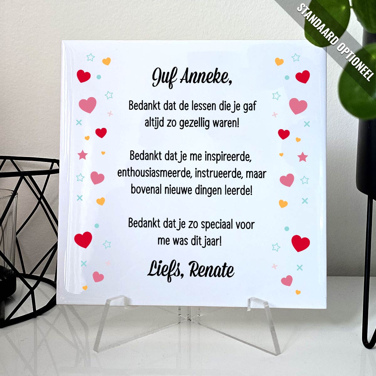 Bedankt dat je de tijd nam - Tegeltje - Bella Mia