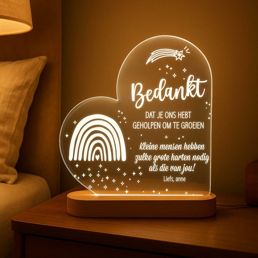 Bedankt juf of meester! - Ledlamp - Bella Mia