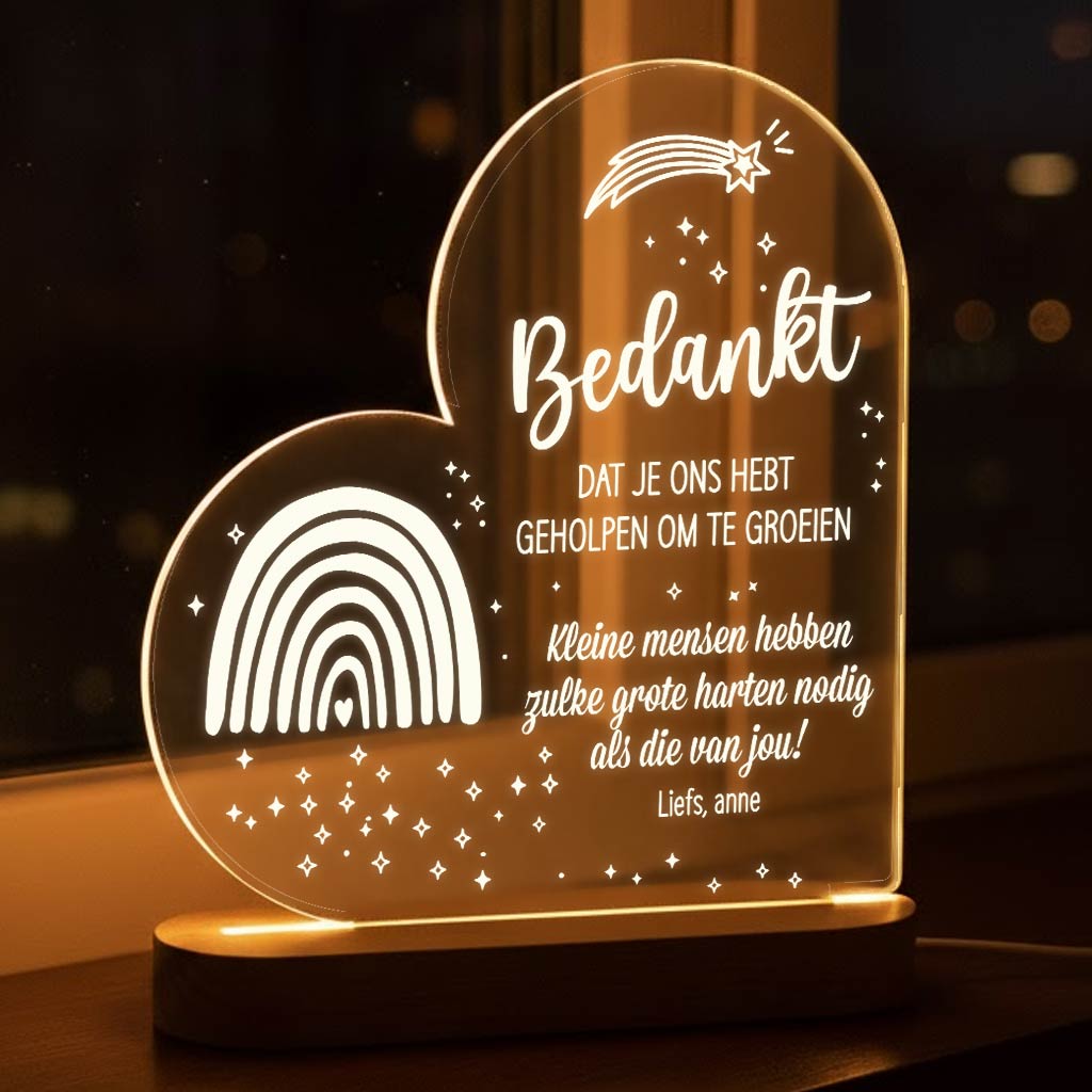 Bedankt juf of meester! - Ledlamp - Bella Mia