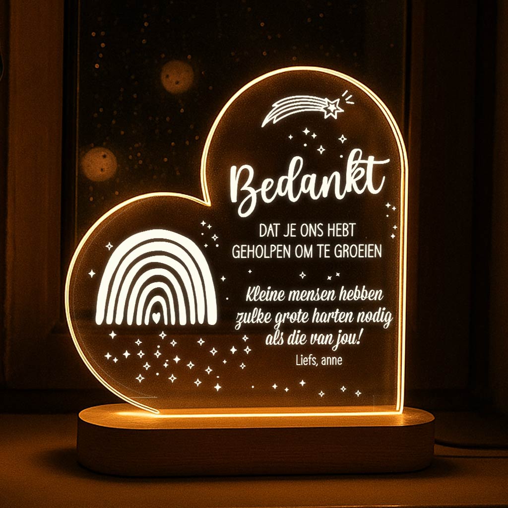 Bedankt juf of meester! - Ledlamp - Bella Mia