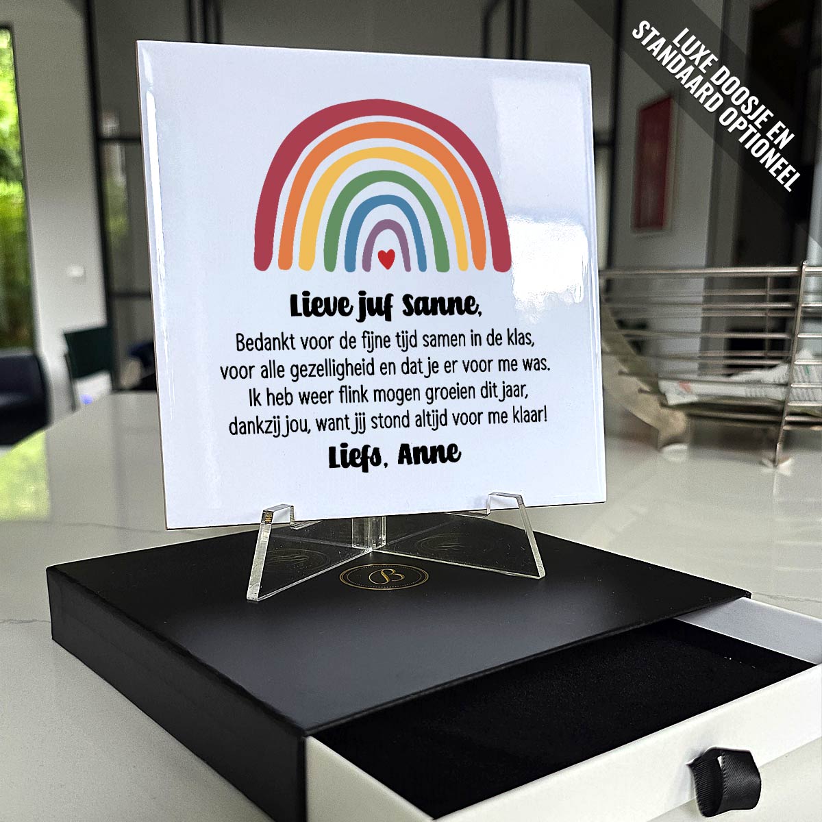 Bedankt Juf - Tegeltje - Bella Mia