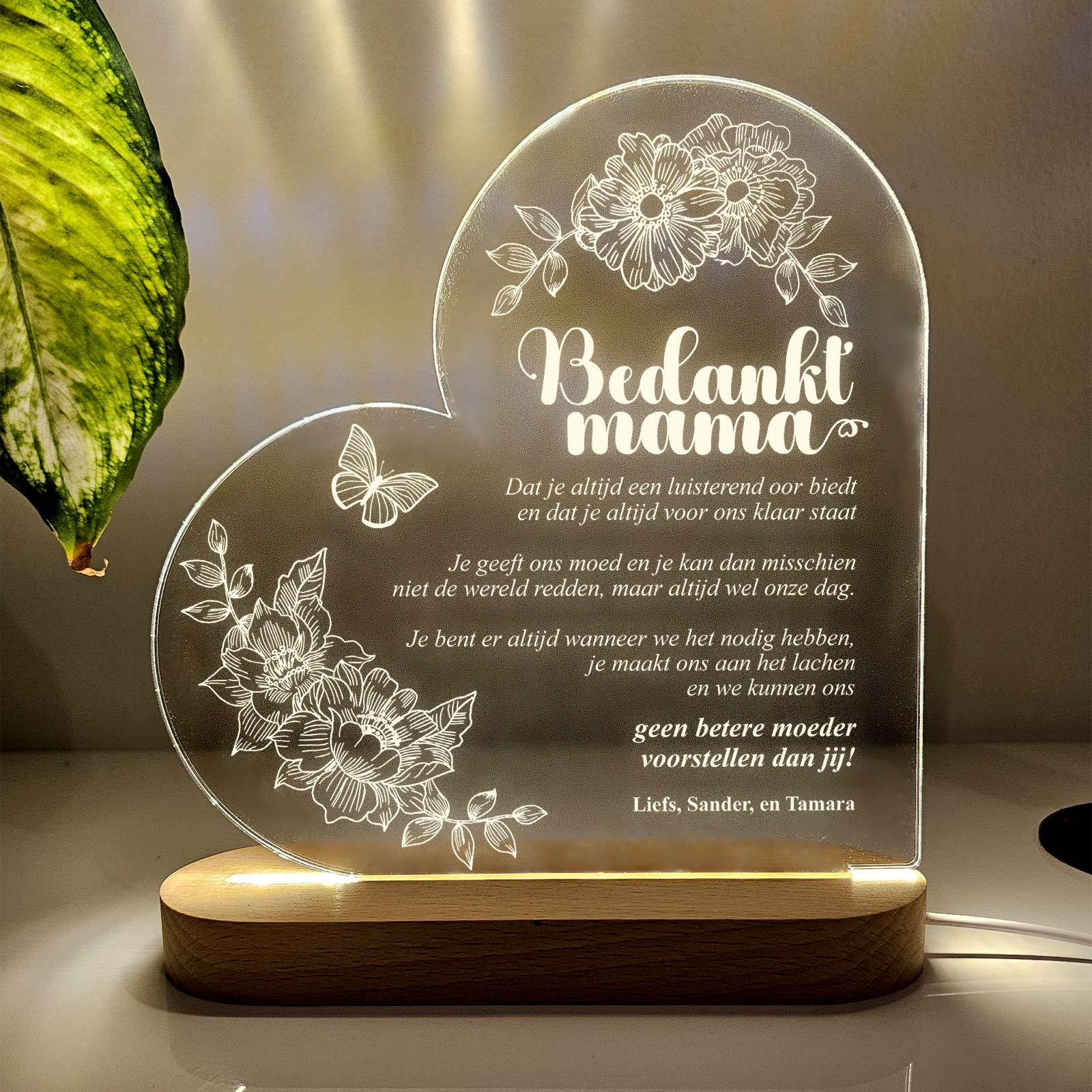 Bedankt mama - Ledlamp - Bella Mia