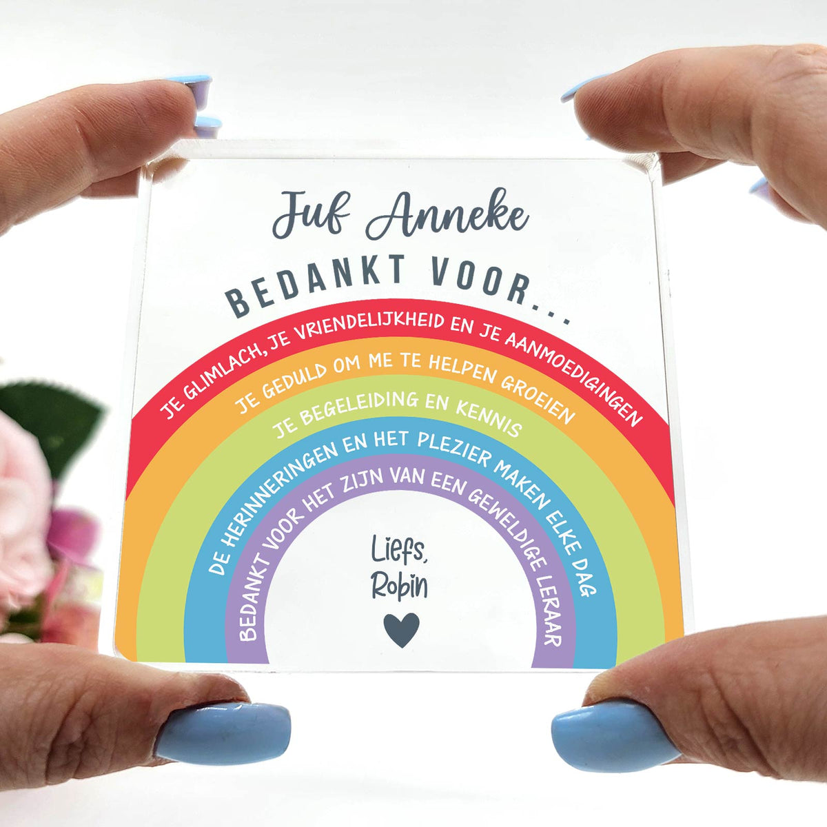 Bedankt voor... - Plexi Glas Plaque - Bella Mia