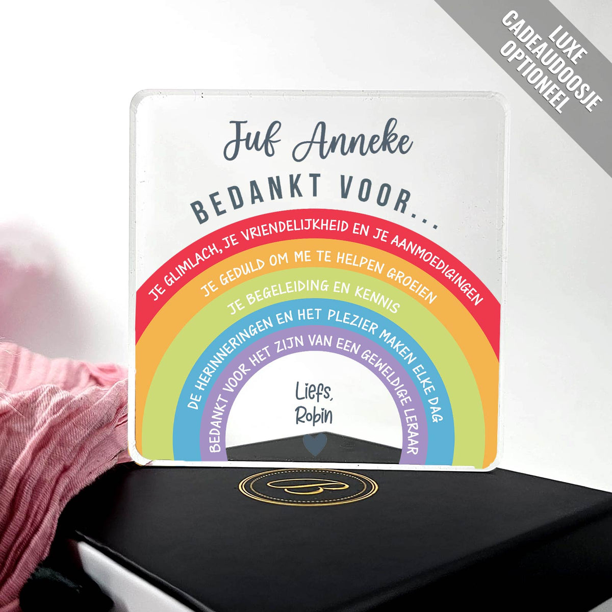 Bedankt voor... - Plexi Glas Plaque - Bella Mia