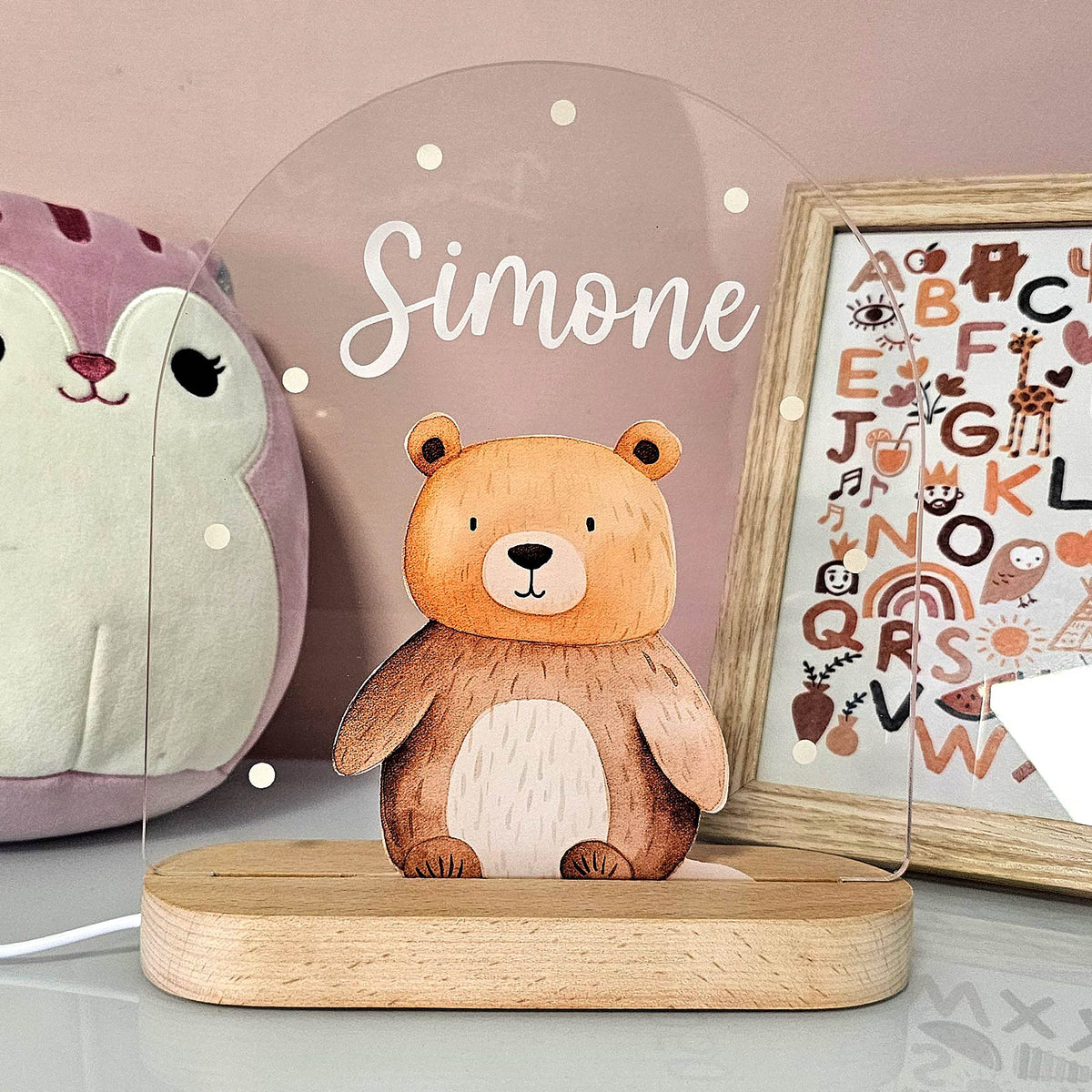 Beer - Nachtlampje met eigen naam - Bella Mia