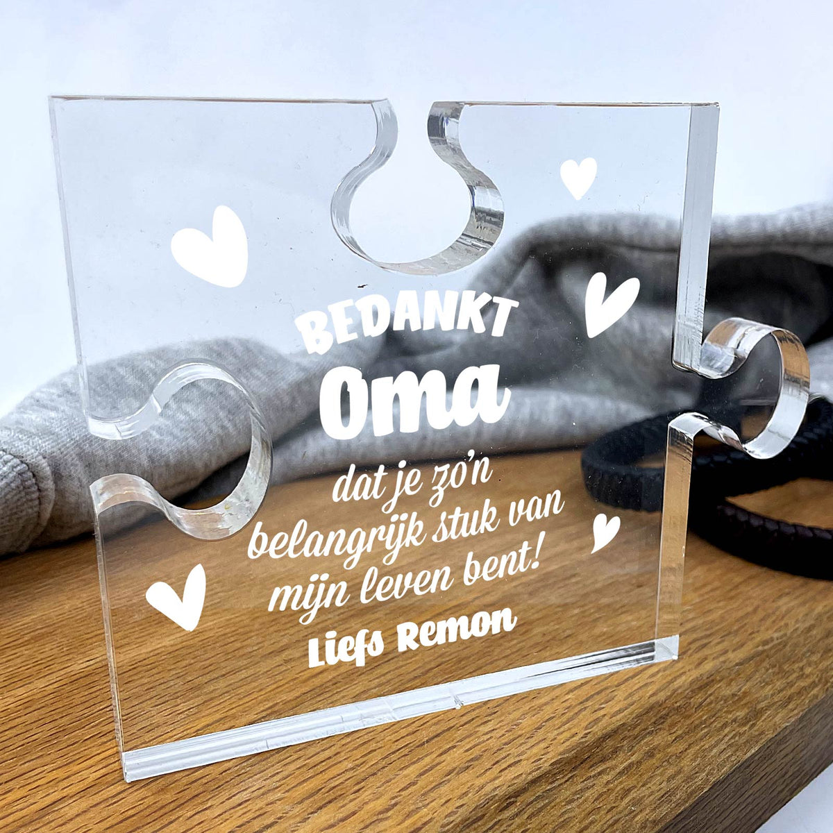 Belangrijk stuk van mijn Leven - Plexiglas Puzzelstukje - Bella Mia