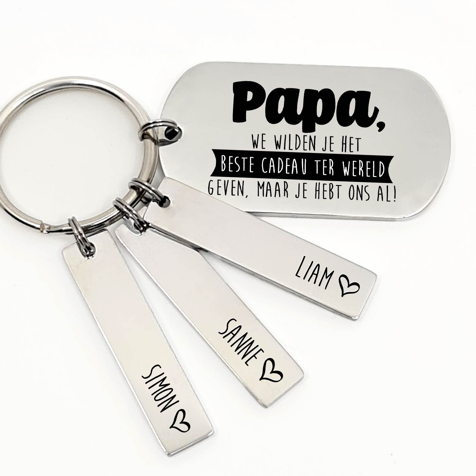 Beste Cadeau Ter Wereld papa Sleutelhanger - Bella Mia