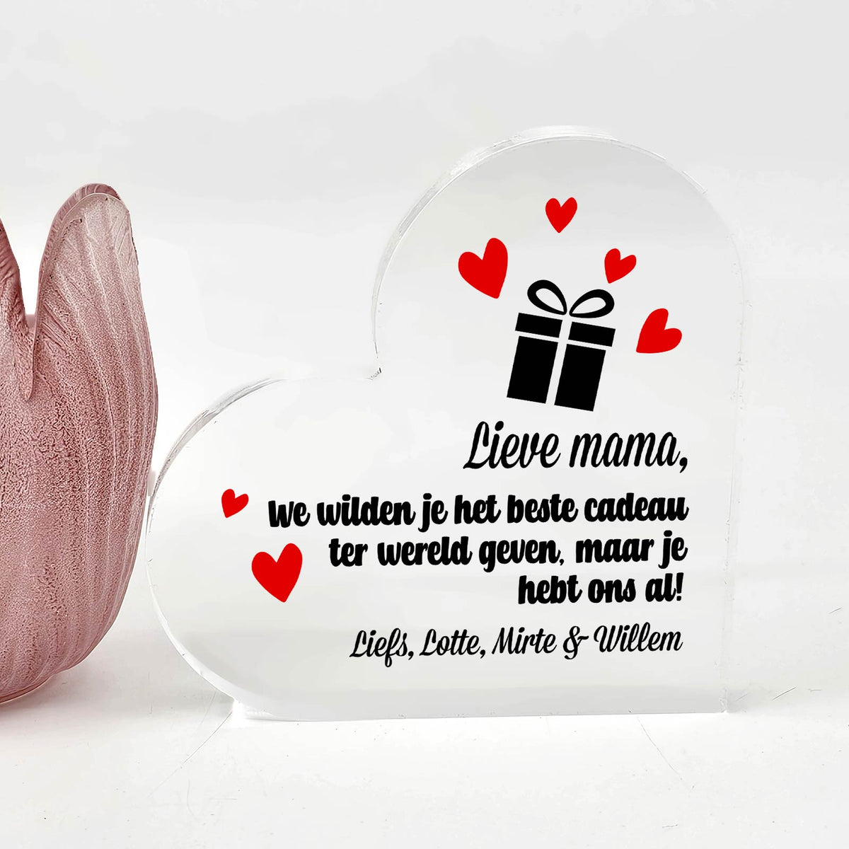 Beste Cadeau ter wereld Plexi Hart - Bella Mia