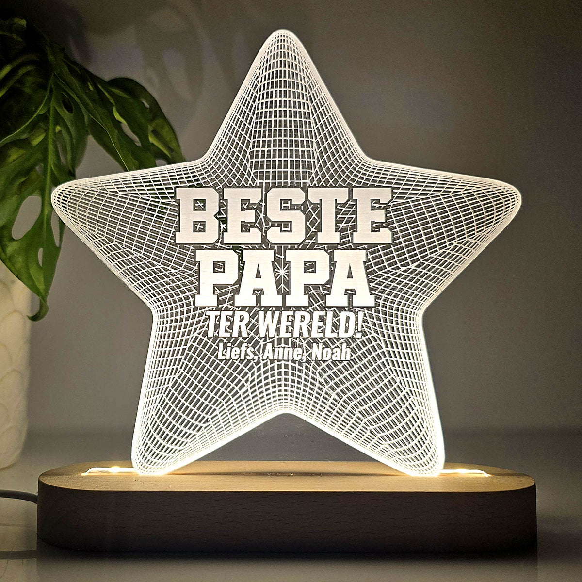 Beste papa ter wereld Ster Lamp - Bella Mia