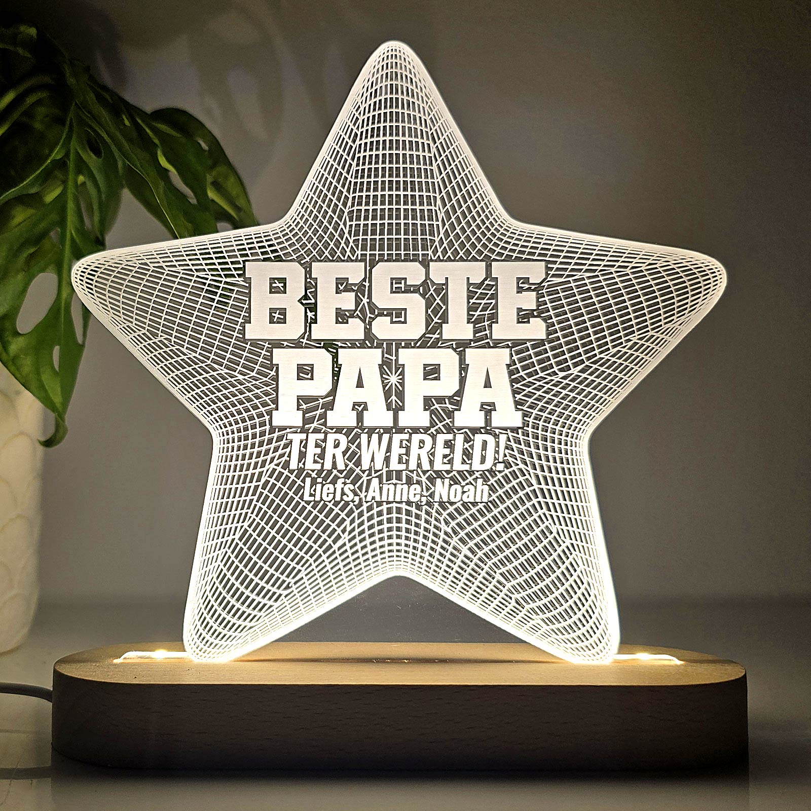 Beste papa ter wereld Ster Lamp - Bella Mia