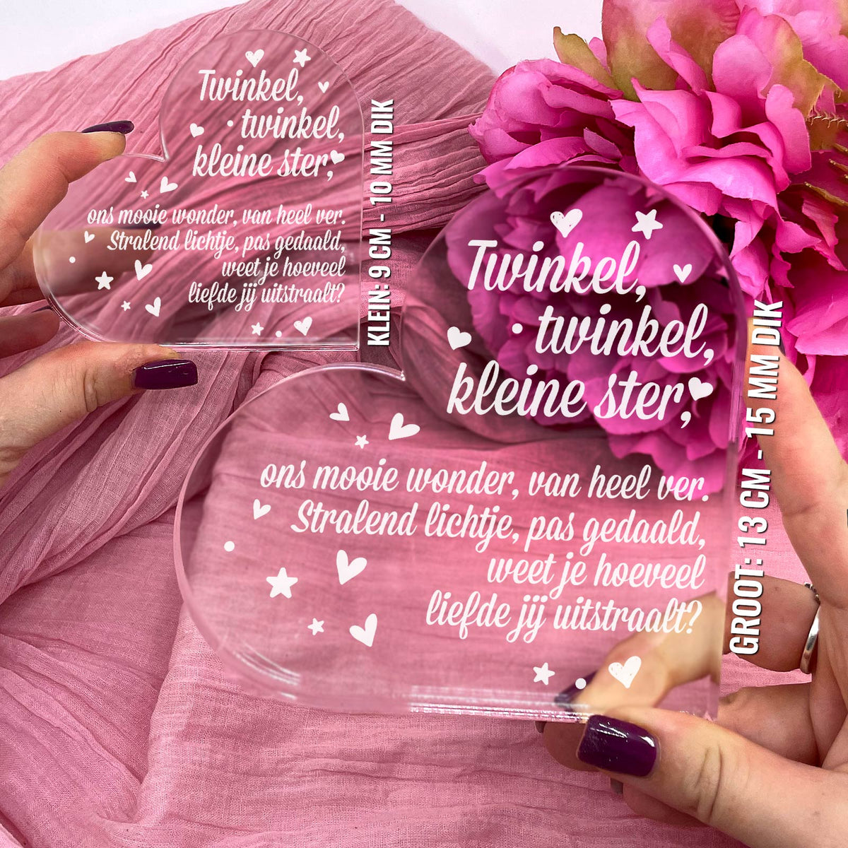 Twinkel, twinkel - Plexiglas Hart