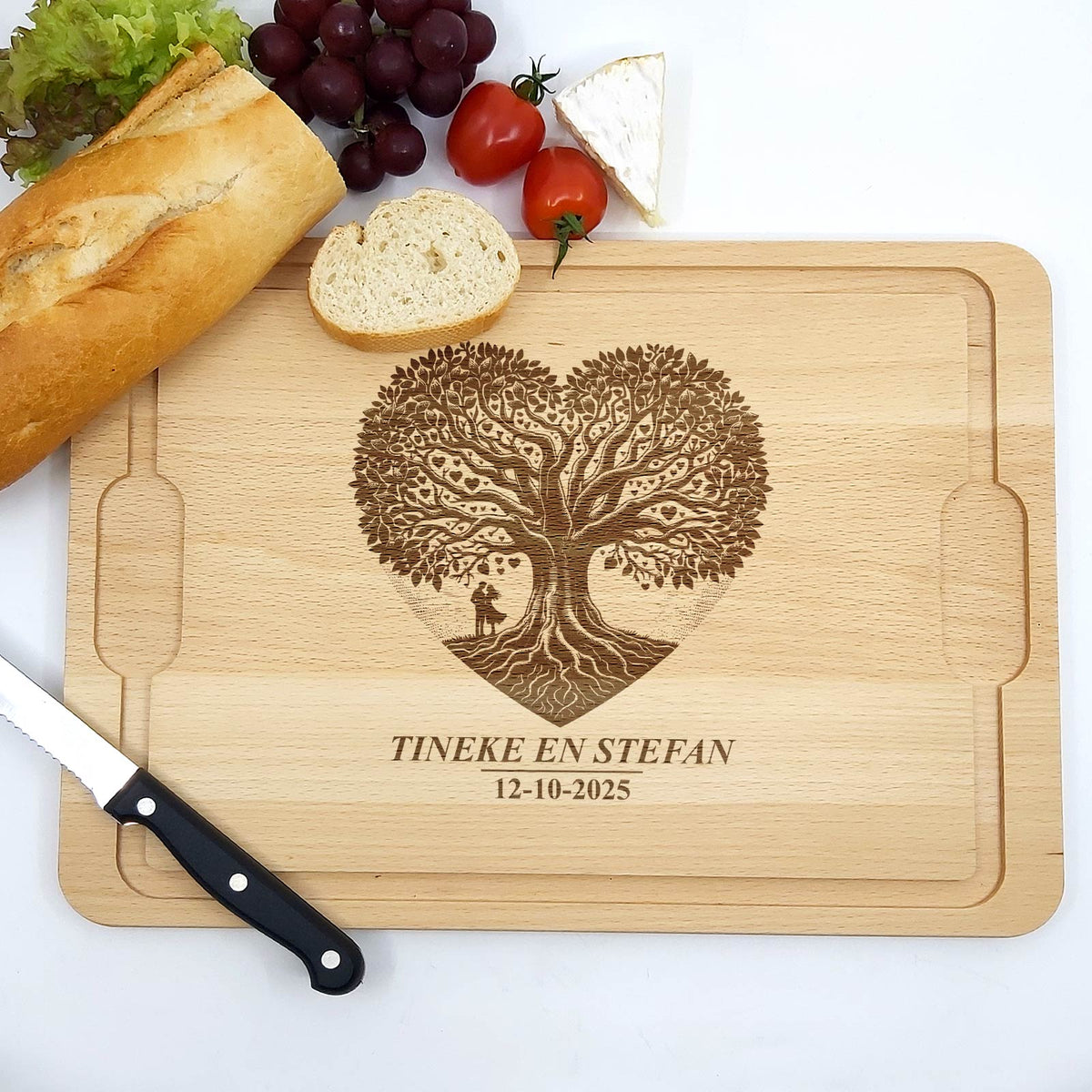 Boom in hartvorm - Snijplank - Bella Mia