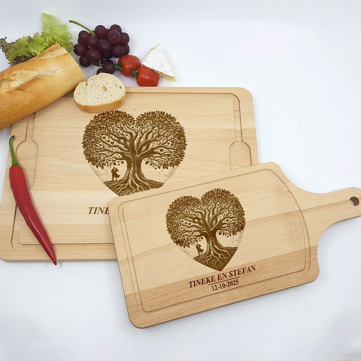 Boom in hartvorm - Snijplank - Bella Mia