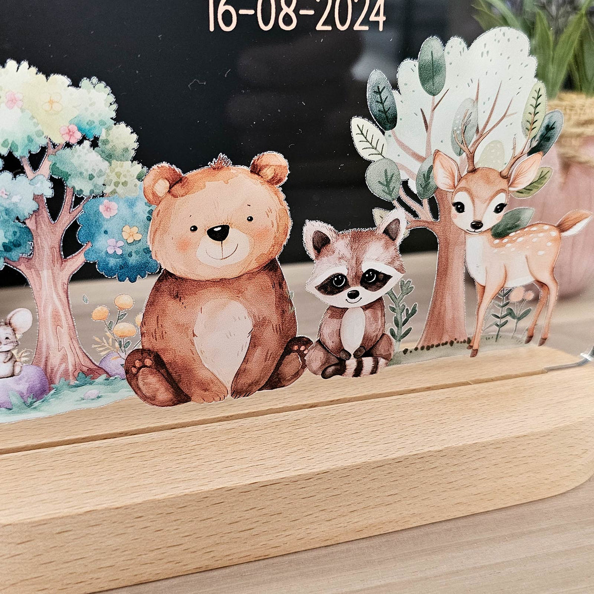 Bosdiertjes - Nachtlampje met eigen naam - Bella Mia