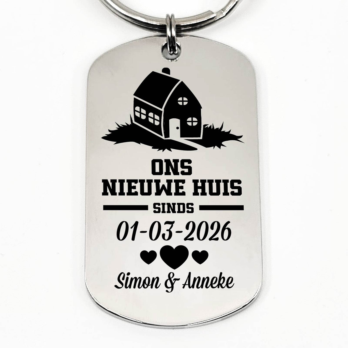 Cadeau nieuw huis! Sleutelhanger - Bella Mia