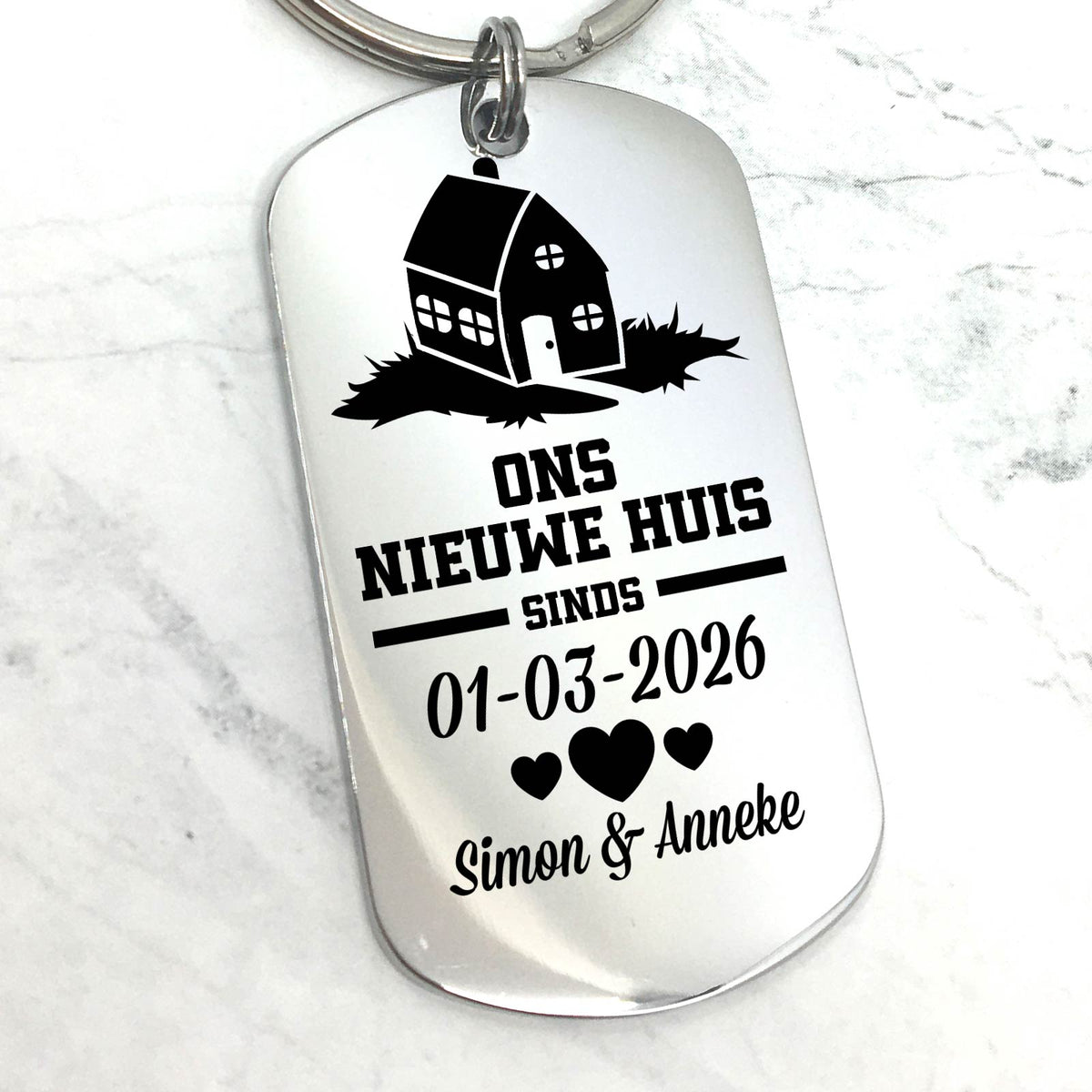 Cadeau nieuw huis! Sleutelhanger - Bella Mia
