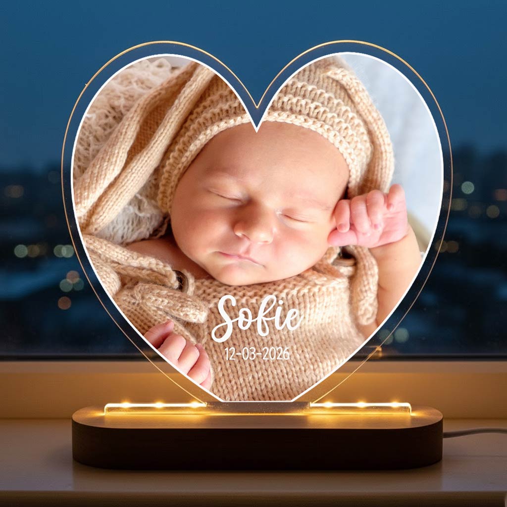 Cadeau voor geboorte - Fotolamp - Bella Mia