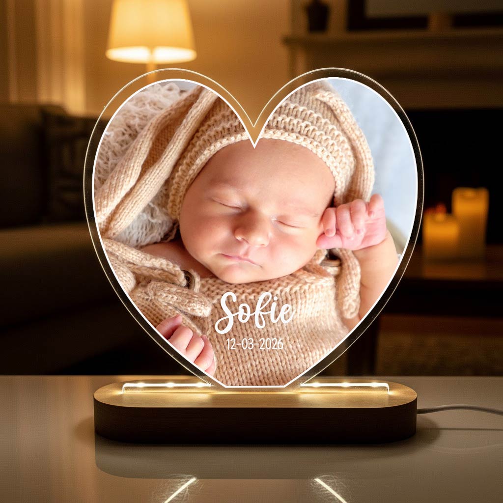 Cadeau voor geboorte - Fotolamp - Bella Mia