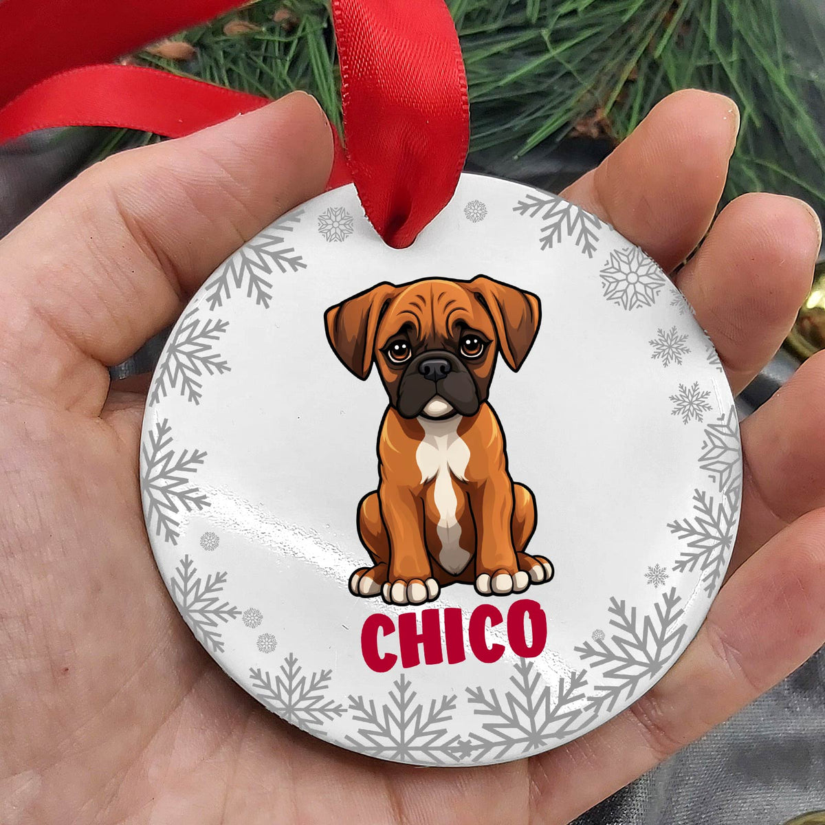 Hondenrassen met Namen Keramische Kerstbal