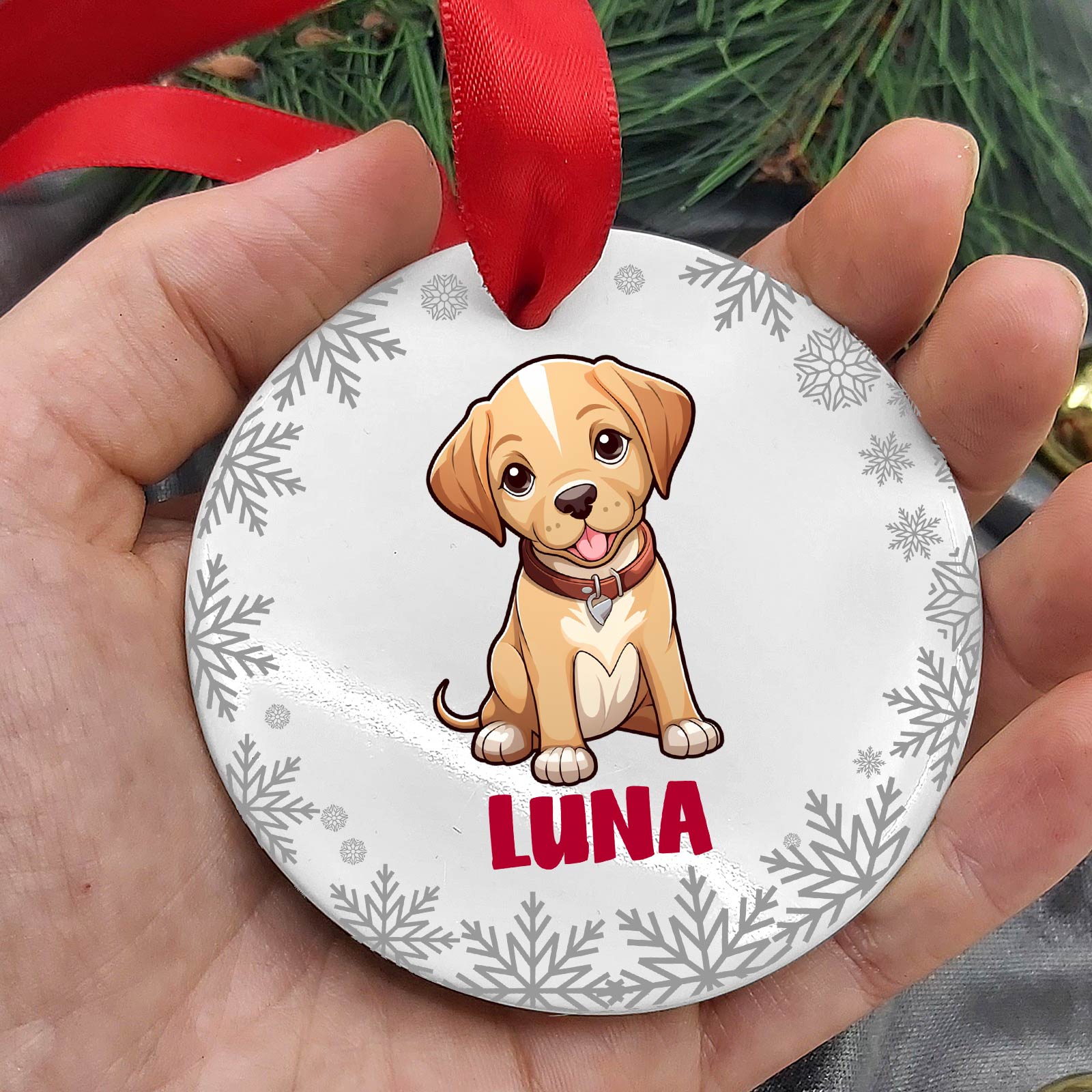 Hondenrassen met Namen Keramische Kerstbal