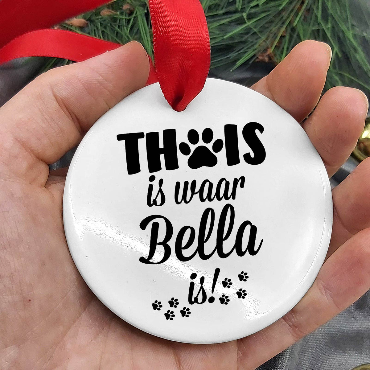 Thuis is waar ... is - Keramiek ornament