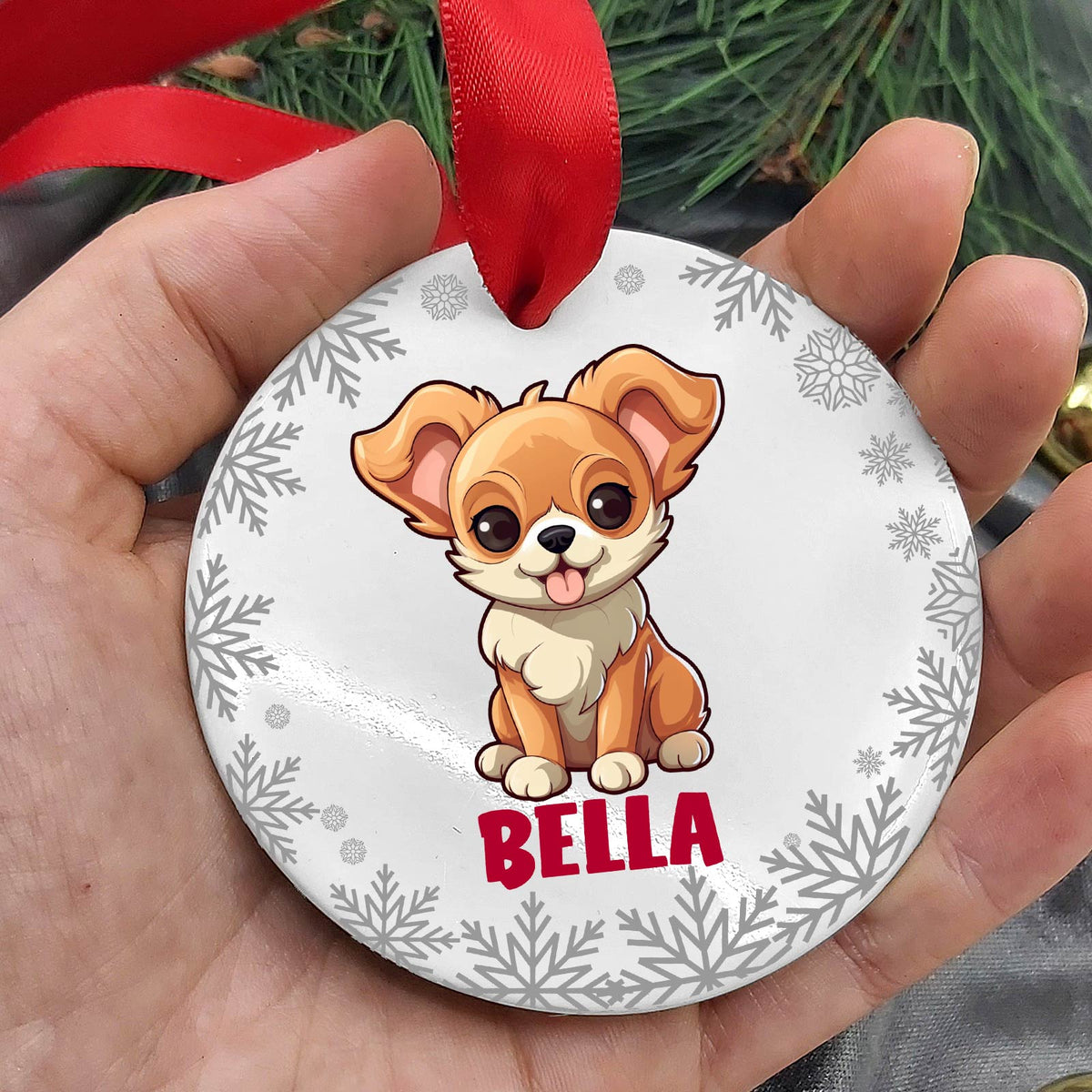 Hondenrassen met Namen Keramische Kerstbal