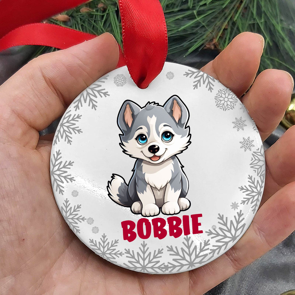 Hondenrassen met Namen Keramische Kerstbal