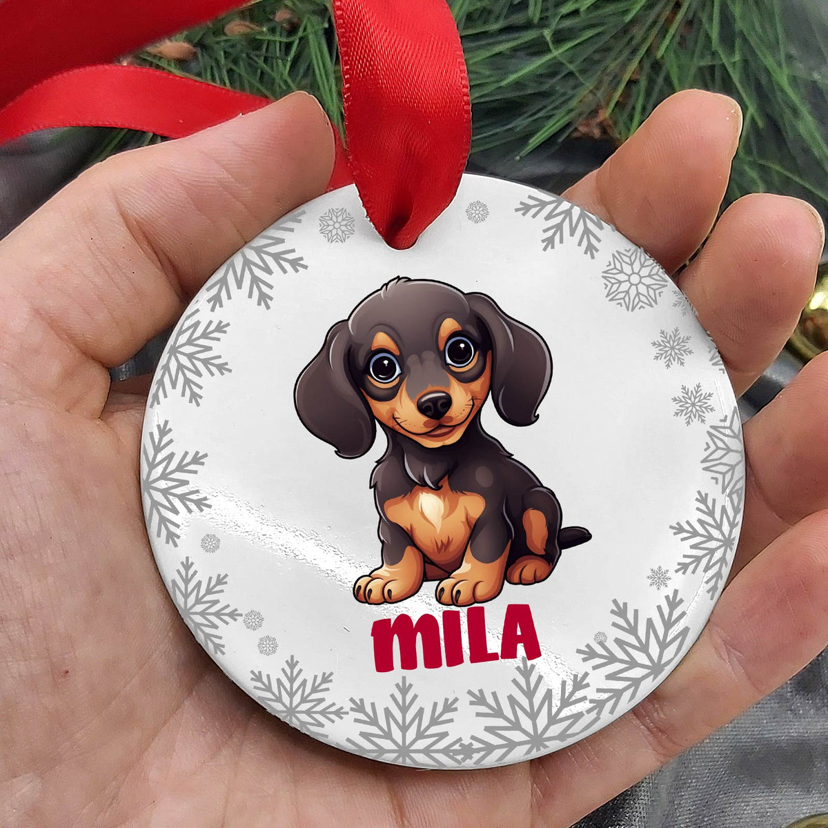 Hondenrassen met Namen Keramische Kerstbal