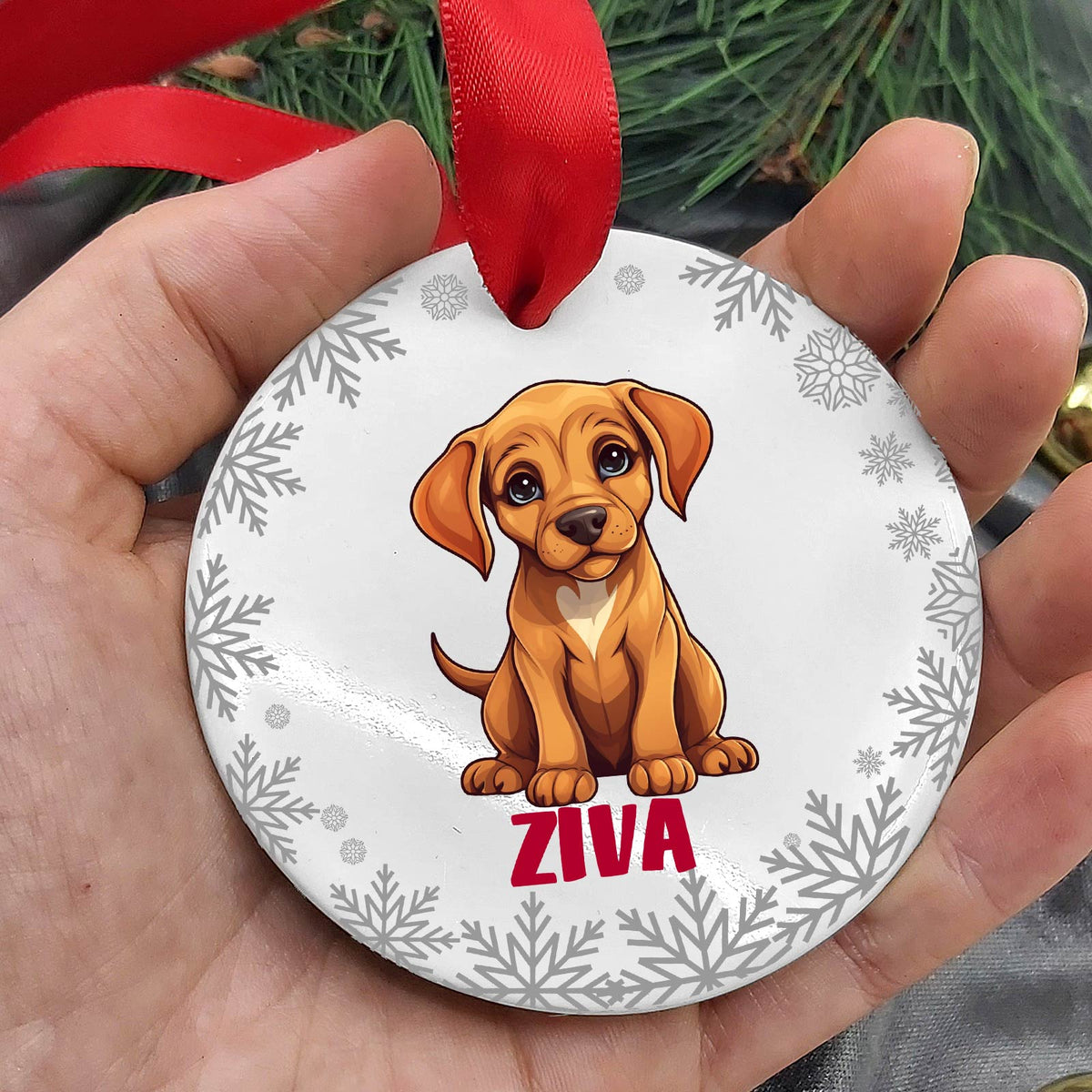 Hondenrassen met Namen Keramische Kerstbal