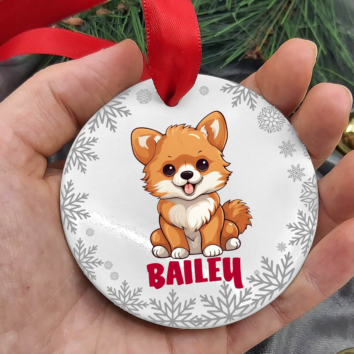 Hondenrassen met Namen Keramische Kerstbal