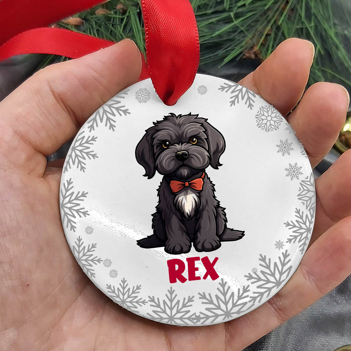 Hondenrassen met Namen Keramische Kerstbal