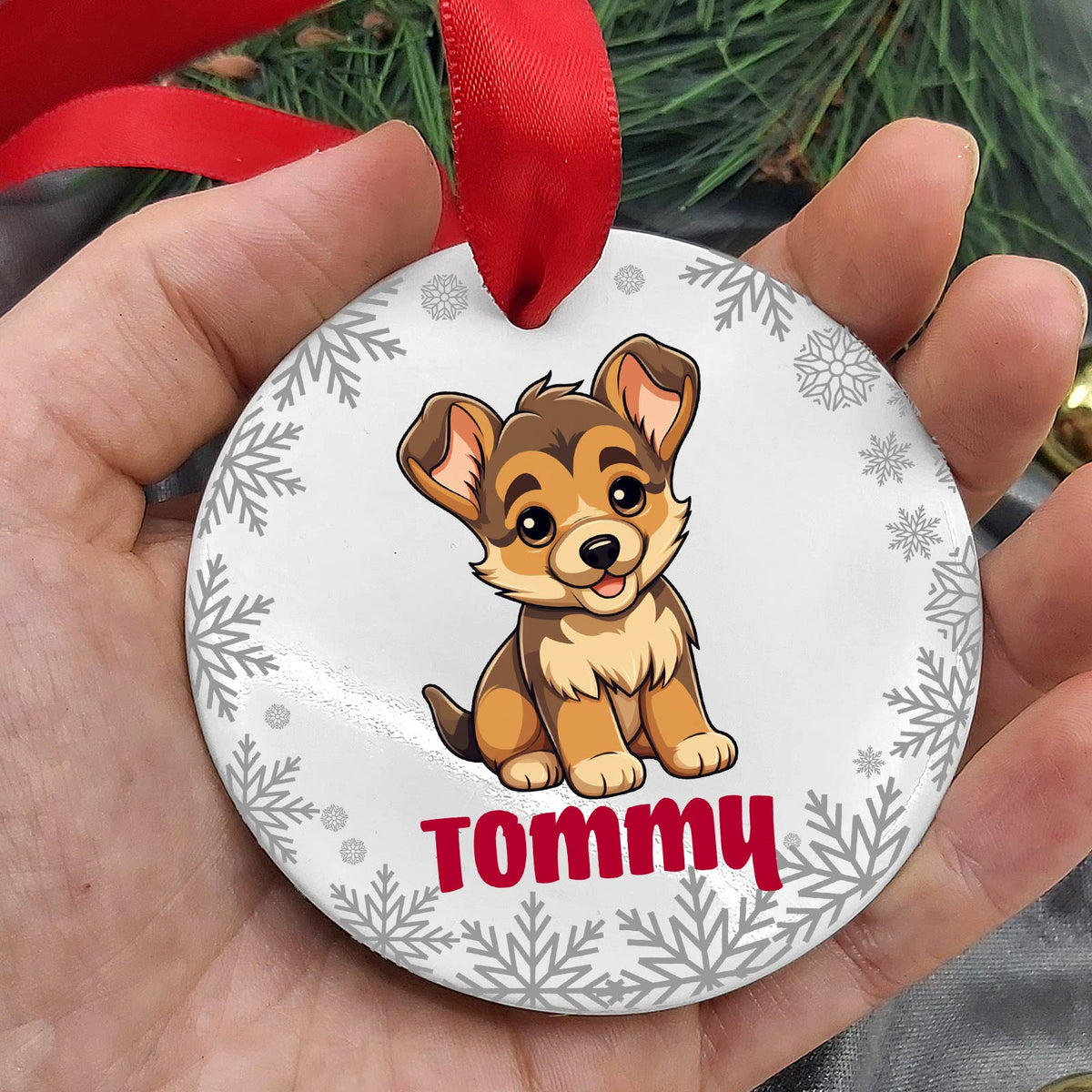 Hondenrassen met Namen Keramische Kerstbal