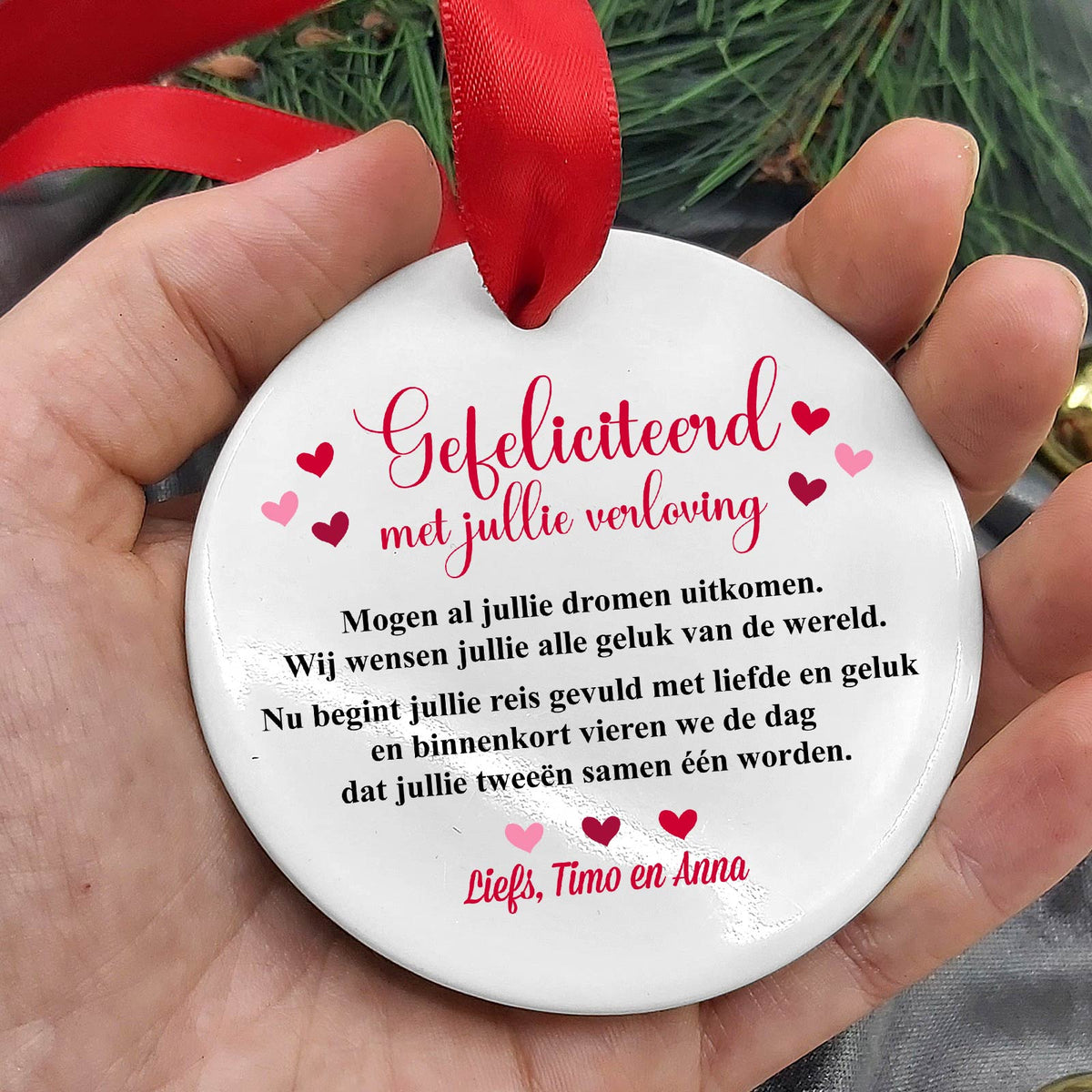 Gefeliciteerd met jullie verloving - verlovingscadeau van keramiek
