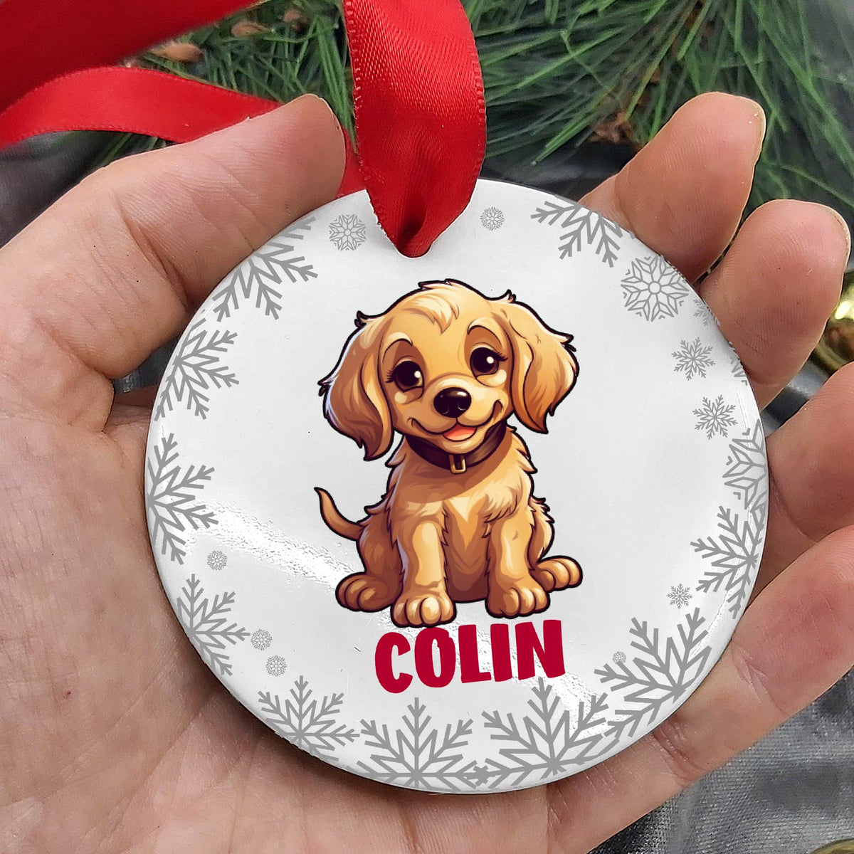 Hondenrassen met Namen Keramische Kerstbal